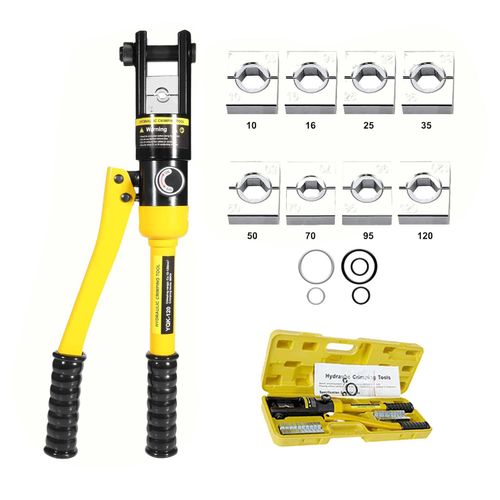 Kashemano Hand Operated Hydraulic Crimping Tool, 10-120mm²,8AWG-4/0AWG for Cable Lugs, Hydraulic Wire Crimper Terminal Tool with 8 Pairs of Dies Item | Buy Kashemano Hand Operated Hydraulic Crimping Tool, 10-120mm²,8AWG-4/0AWG for Cable Lugs, Hydraulic Wire Crimper Terminal Tool with 8 Pairs of Dies | SPOP Enterprise Global